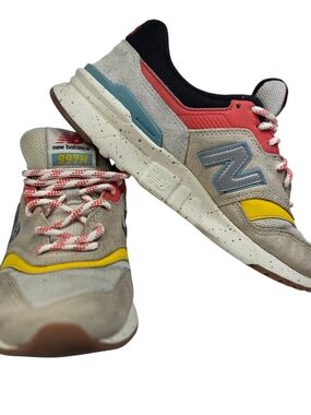 New Balance 997H Sneakers in Gray, Yellow, Coral, Blue, Black